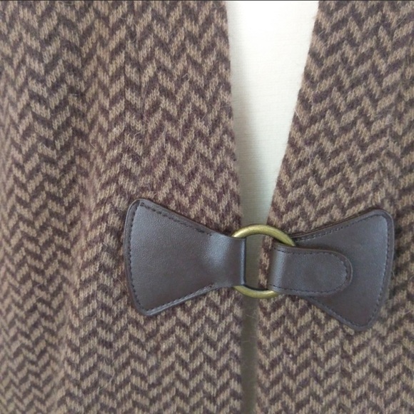 Soft Surroundings Cardigan Brown Herringbone Sz S - Picture 4 of 13
